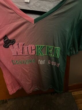 Wicked 'Changed for Good' Ombre V-Neck Tee